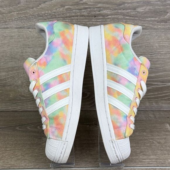 Adidas Superstar Women’s Sz 8.5 Pastel Tie-Dye Low Top Lace Up Sneakers FY1268 - Picture 9 of 10